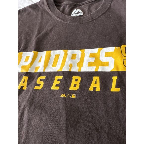 San Diego Padres Unisex Brown Baseball t-shirt by Majestic 2XL/2TG/2EG - Picture 4 of 7